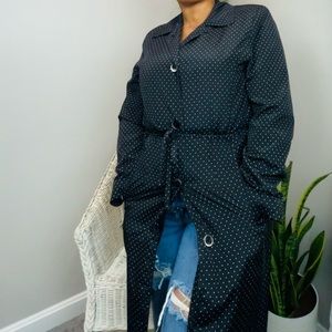 Gallery Black Polka Dot Trench Jacket